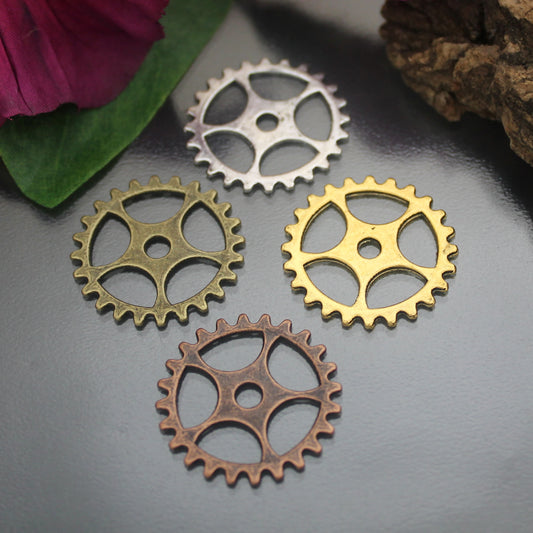 3 Gearwheels/Zahnräder im Steampunk-Design, ø 25mm