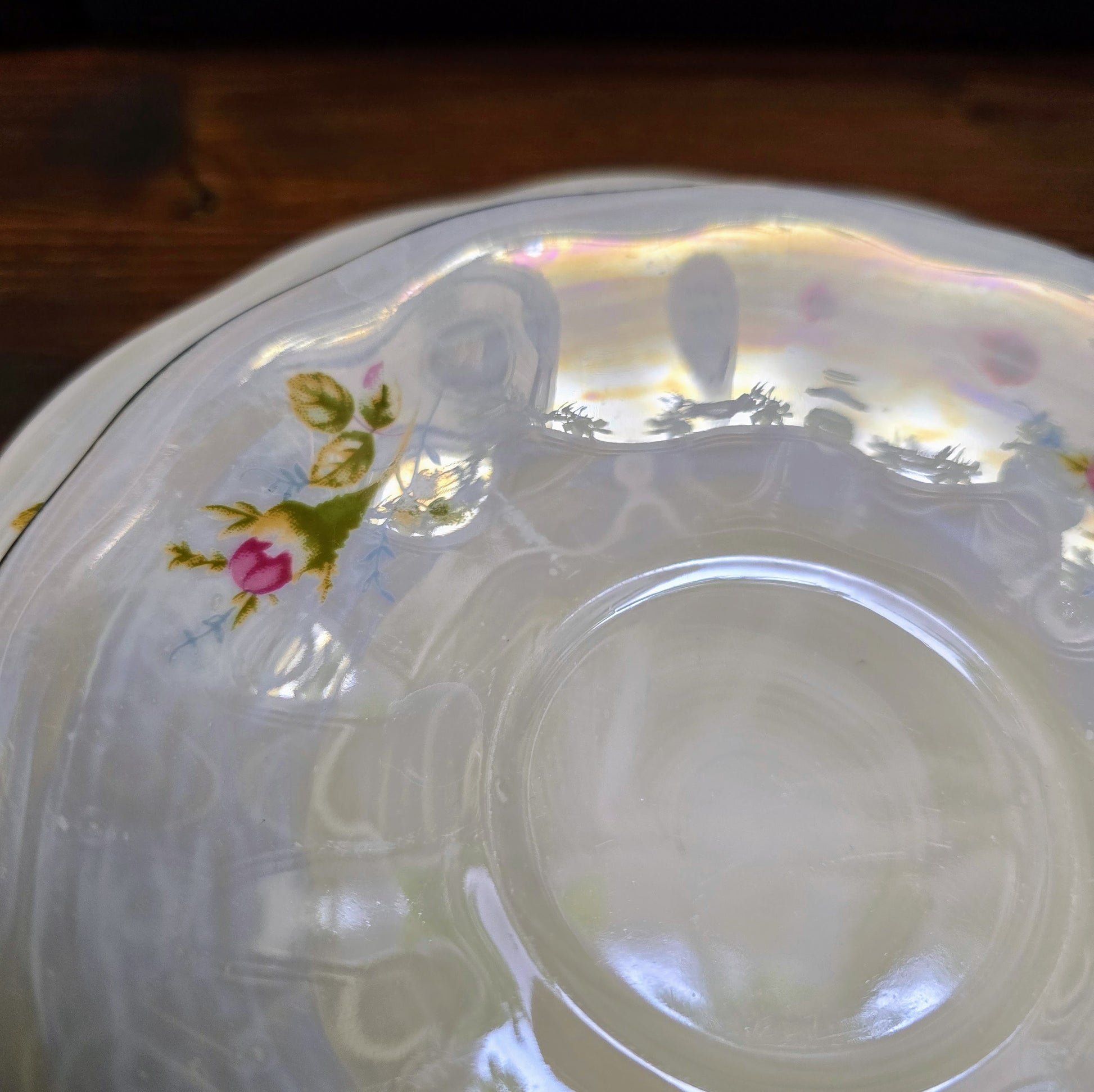 Jarolina Vintage Sammelgedeck (1970er): Lusterware mit Rosen & Golddekor – Tasse, Untertasse, Teller – stilvoll & romantisch!