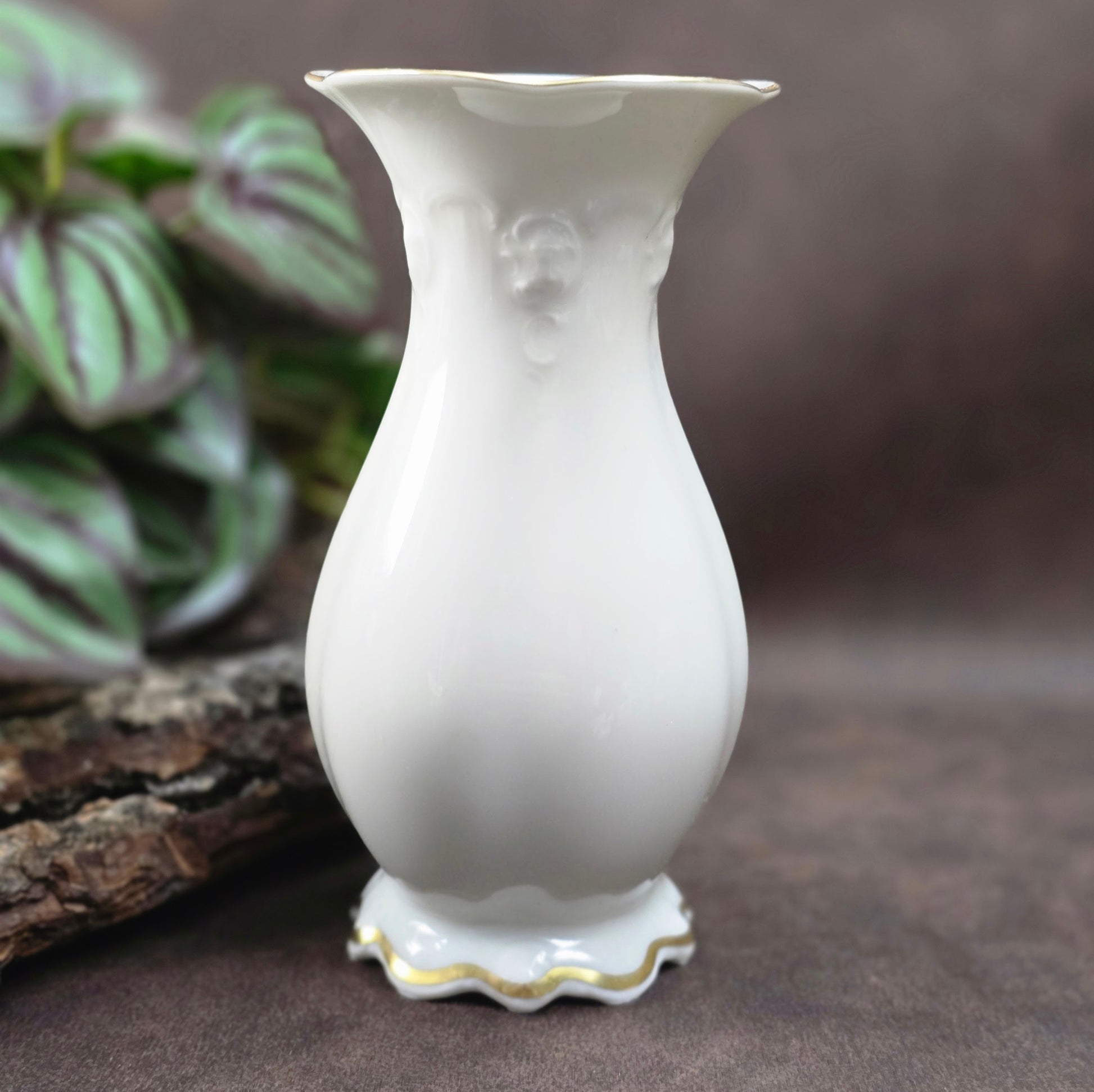 Rosenthal Vase im Rokoko-Stil (ca. 1970), Classic Rose Serie. Mit Goldrand, floralem Dekor & elegantem Fuß – ideal für stilvolle Vintage Deko.