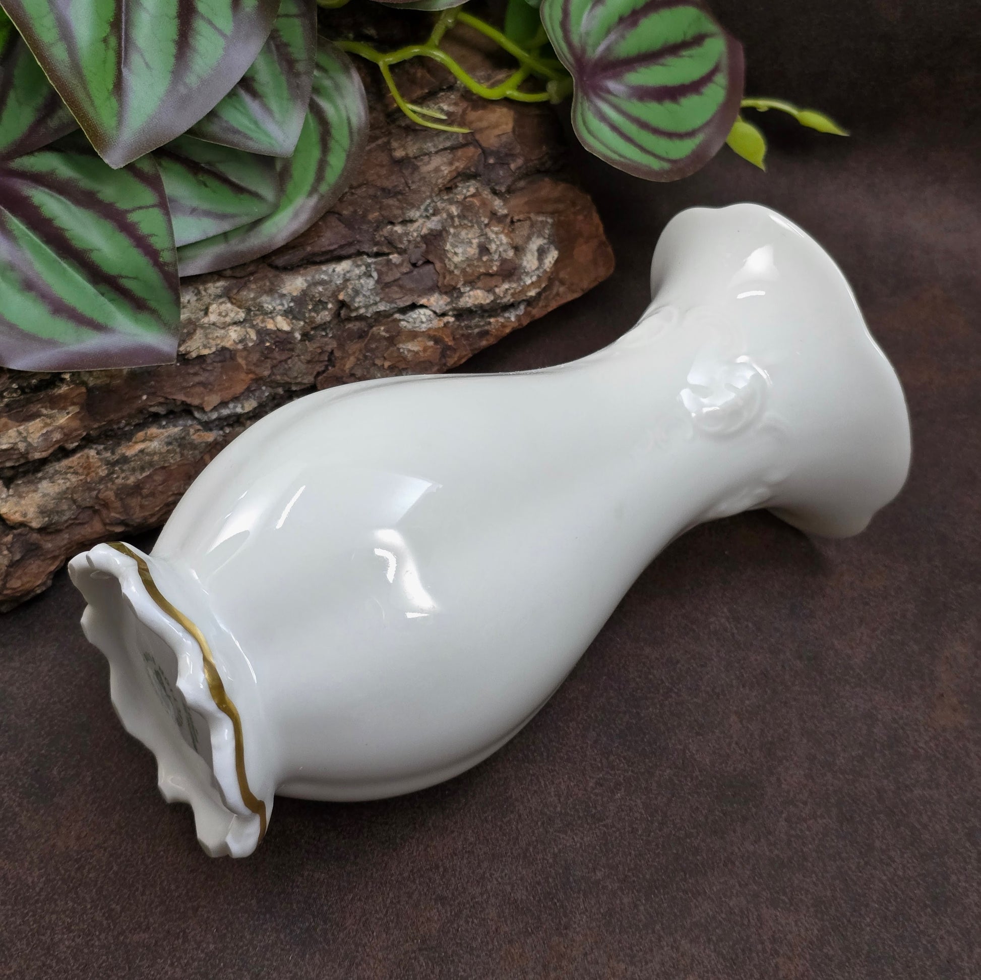 Rosenthal Vase im Rokoko-Stil (ca. 1970), Classic Rose Serie. Mit Goldrand, floralem Dekor & elegantem Fuß – ideal für stilvolle Vintage Deko.