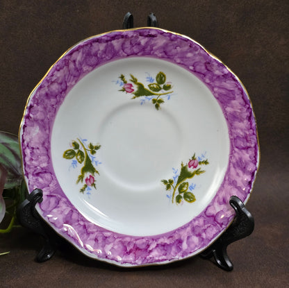 Wunderschönes Porzellan-Gedeck im Chodzież-Stil der 1970er mit Rosenmotiv & Goldrand – perfekt für Vintage-Wohnungen, Tea Time oder als Geburtstagsgeschenk.