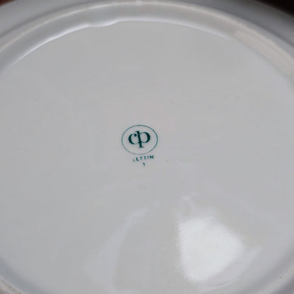 Charmantes 3-teiliges Vintage-Gedeck von Colditz Lettin im Blau-Gold-Dekor – DDR-Original der 1960er/70er.