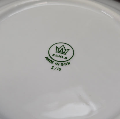 Elegantes 3-tlg. Sammelgedeck von Kahla, DDR. Perfekt für nostalgische Tafelmomente, Sammler:innen und Liebhaber:innen von Vintage-Porzellan.