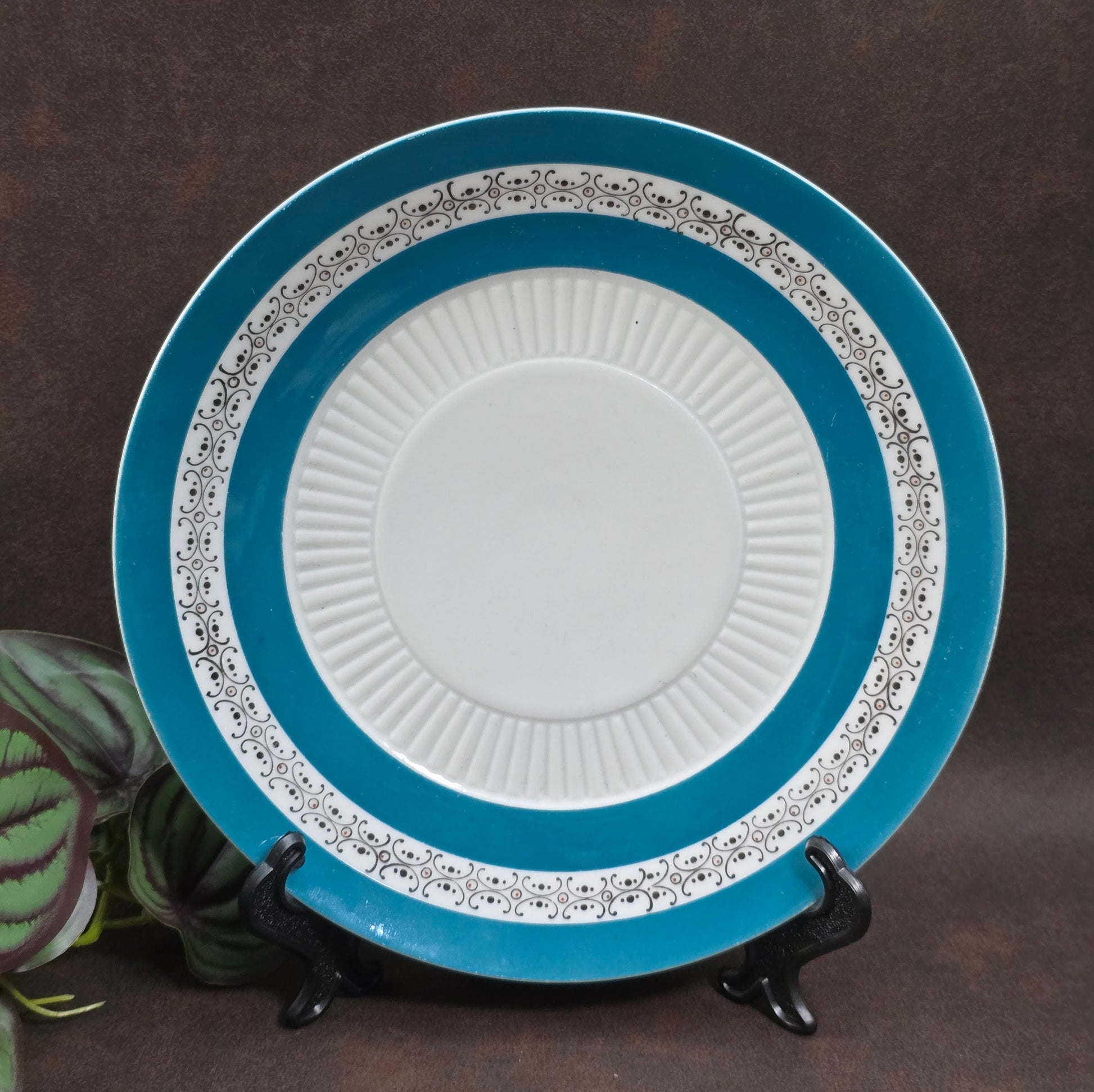 Vintage-Gedeck aus der DDR: Schierholz Plaue, 1960er-Jahre. Ausdrucksstarkes Türkis, stilvoller Kontrast. Ein Must-Have für Sammler & Retro-Liebhaber.