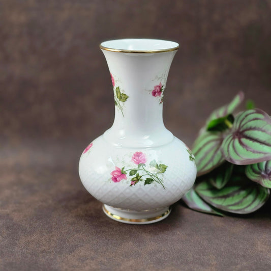 Original Seltmann Weiden Vase „Annabell“ aus den 70ern – Porzellan mit Rosenmotiv & Golddekor – romantische Vintage Deko für dein Zuhause oder zum Kaffeeservice.
