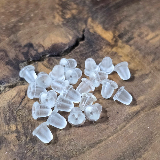 200 Silikonstopper für Ohrstecker (4 mm), matt-weiß. Sicherer Halt für DIY-Schmuck und Ersatzteile. Praktisches Schmuckzubehör aus Silikon für deine Schmuckherstellung.