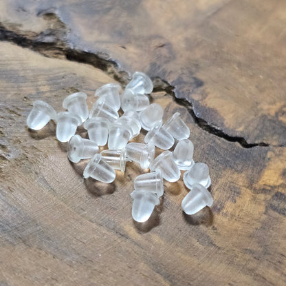 200 Silikonstopper für Ohrstecker (4 mm), matt-weiß. Sicherer Halt für DIY-Schmuck und Ersatzteile. Praktisches Schmuckzubehör aus Silikon für deine Schmuckherstellung.