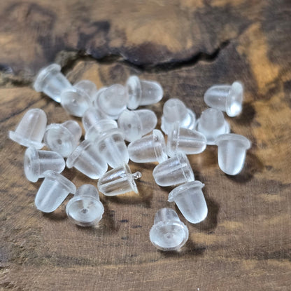 200 Silikonstopper für Ohrstecker (4 mm), matt-weiß. Sicherer Halt für DIY-Schmuck und Ersatzteile. Praktisches Schmuckzubehör aus Silikon für deine Schmuckherstellung.