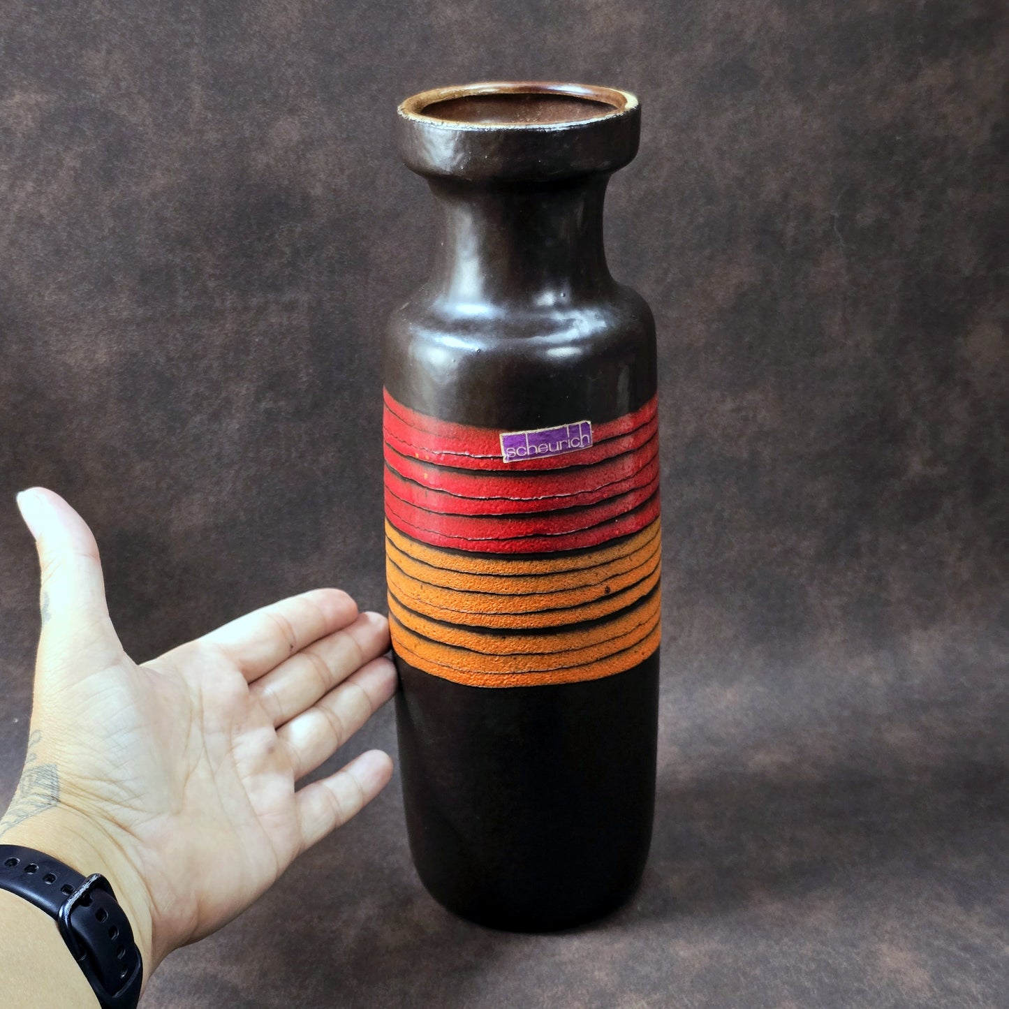 Scheurich Vase 200-28 · Mid-Century Original · Vintage Keramik 1970er