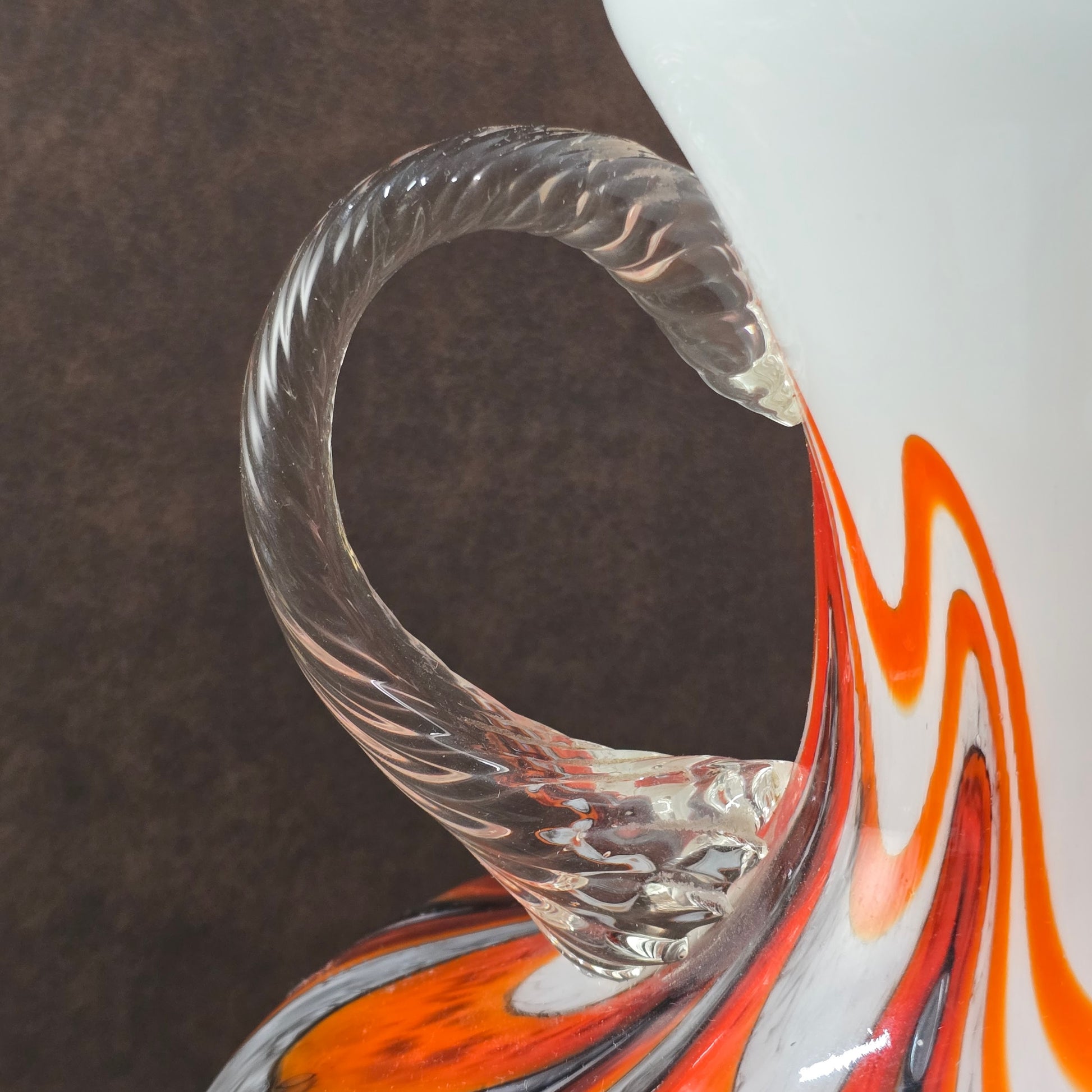 Vintage-Glaskrug von Carlo Moretti – Italienisches Opalglas im Mid-Century-Stil, 1970er. Handgefertigt, imposant & einzigartig. Ein echtes Design-Statement aus Florenz.