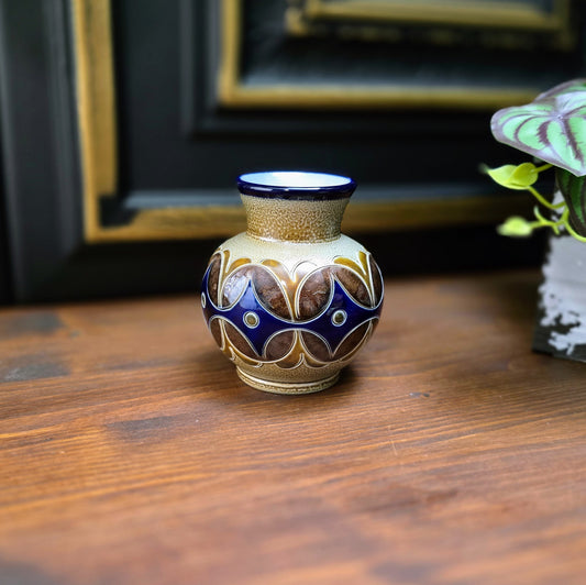 Signierte Vintage-Keramik: Kugelvase von Elfriede Balzar-Kopp aus dem Westerwald, ca. 1960/70. Mit Salzglasur & Charakter – echtes Sammlerstück!