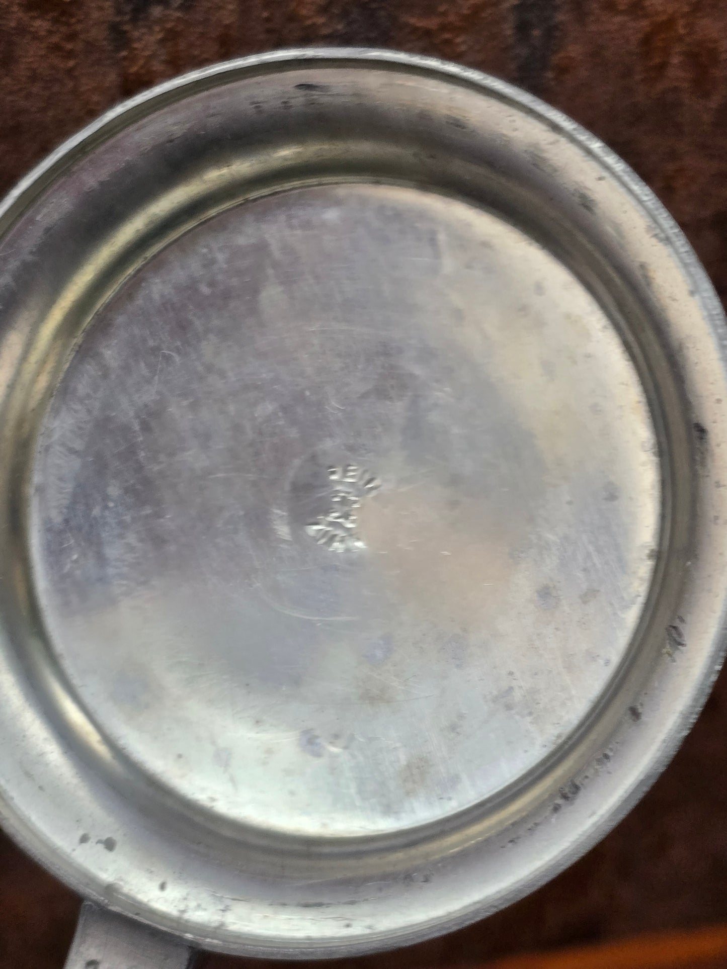 GERZ Steinzeug Bierkrug 0,5L mit Zinndeckel