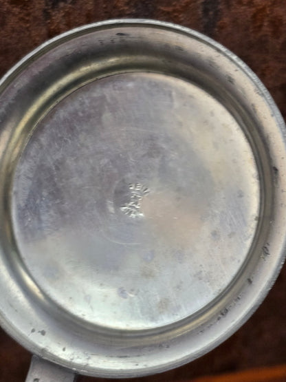 GERZ Steinzeug Bierkrug 0,5L mit Zinndeckel