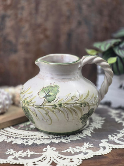 Huneke Exclusive Vintage Keramikkrug mit Efeurelief