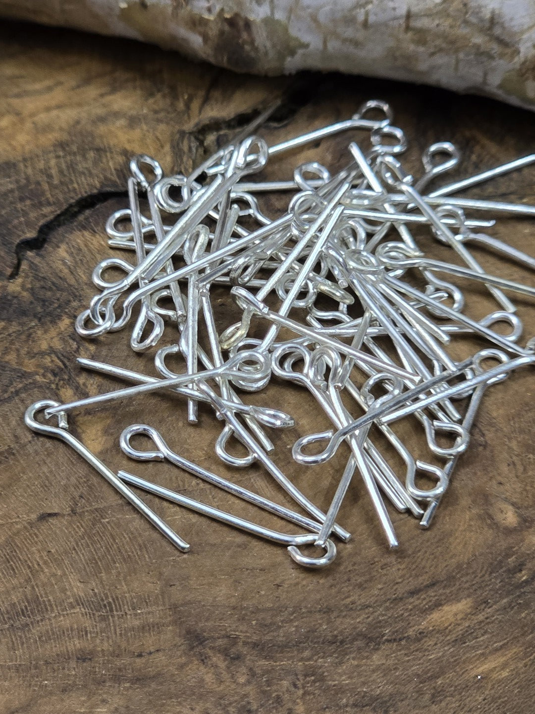 Set aus 50 versilberten Kettelstiften 18 mm für die DIY Schmuckherstellung