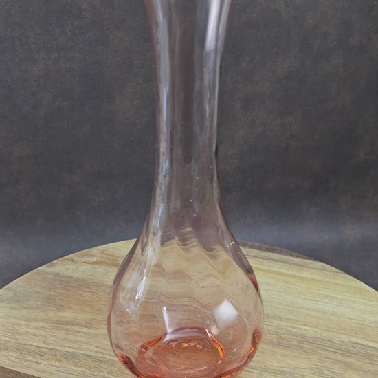Schwere Rosalinglas Vase aus der DDR – Vintage Deko im 50er-Jahre Stil aus Pressglas – ideal für dein Zuhause oder als besonderes Sammlerstück.