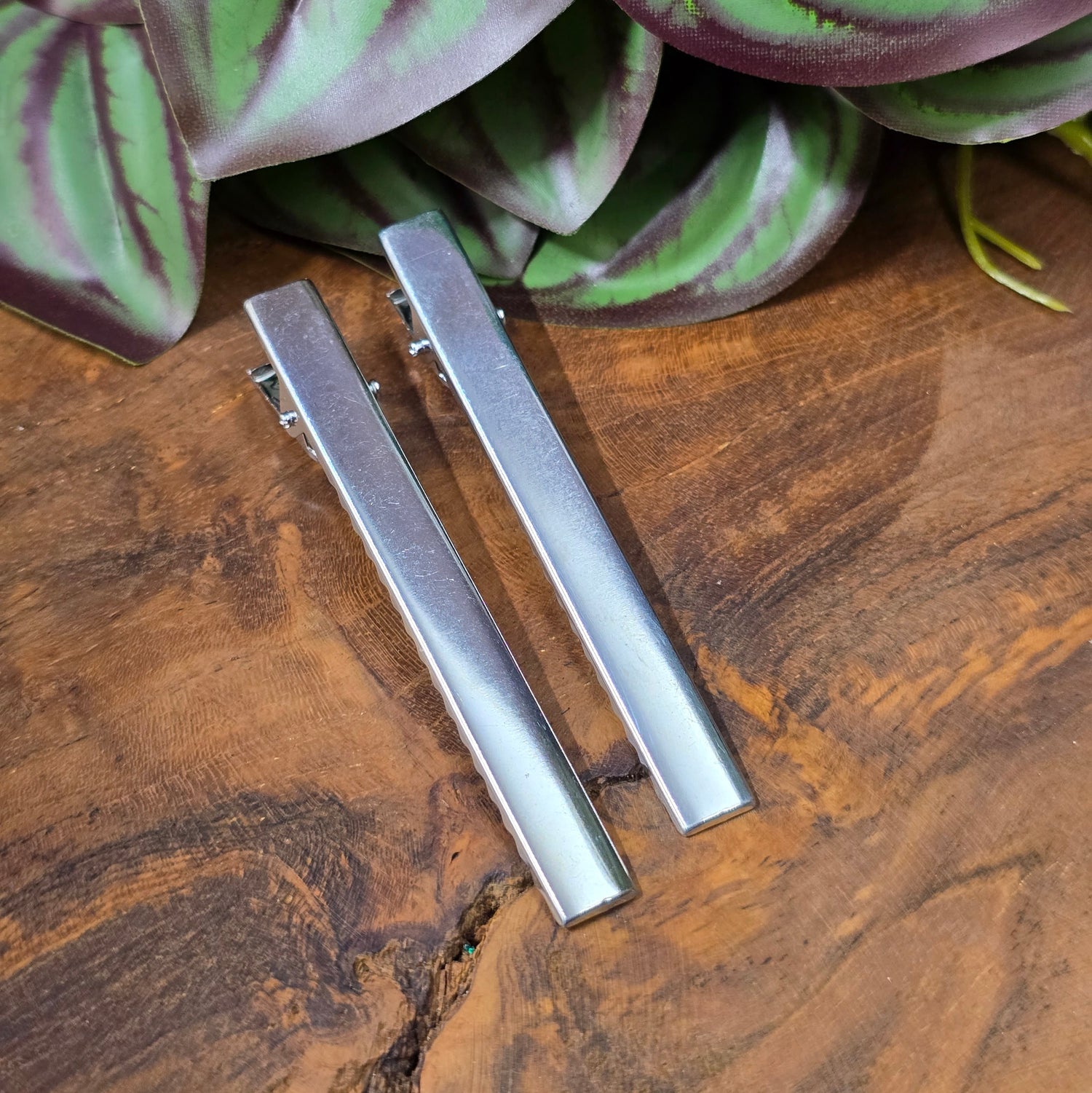 4 silberfarbene Alligator Clips, 76 mm, extra lange Haarspangen Rohlinge für DIY Haarschmuck und kreative Accessoires