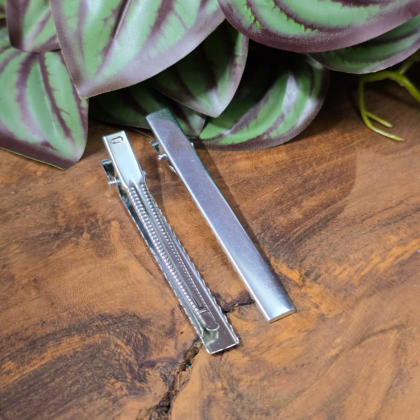 4 silberfarbene Alligator Clips, 76 mm, extra lange Haarspangen Rohlinge für DIY Haarschmuck und kreative Accessoires