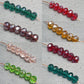 6 Kristallglasperlen geschliffen Rondell 8mm, verschiedene Farben
