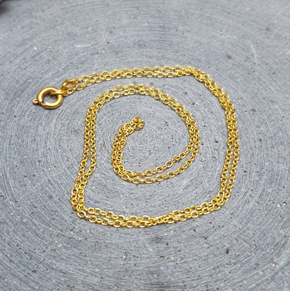 Gliederkette mit Springringverschluß vergoldet