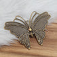 2 Zierelemente Schmetterling, Vintagestyle, antik bronzefarbig, 68mm