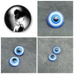 Cabochons, Nazar Boncuğu, Evil Eye, 9/14/25mm, Resin, Blau