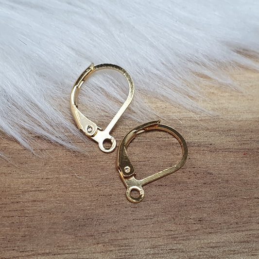 Das Bild zeigt Klappbrisuren in einer kompakten Größe von etwa 16 x 10 mm. Jede Brisur ist mit einer kleinen Öse ausgestattet, die das Befestigen von Anhängern oder anderen Schmuckelementen ermöglicht. Dank der praktischen Klappmechanik lassen sich die Brisuren mühelos öffnen und schließen, wodurch sie sich hervorragend für kreative Schmuckprojekte eignen.