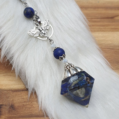 Pendelkette, Pendel Lapis Lazuli mit Motte, Transformation