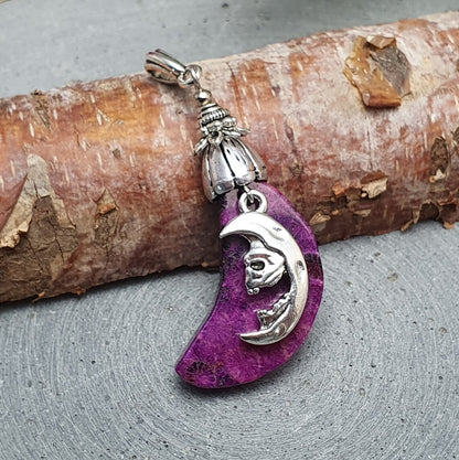Anhänger, Evil Moon, Jaspis, violett