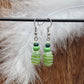 Ohrhänger mit grünen Glasperlen, Jelly Swirl
