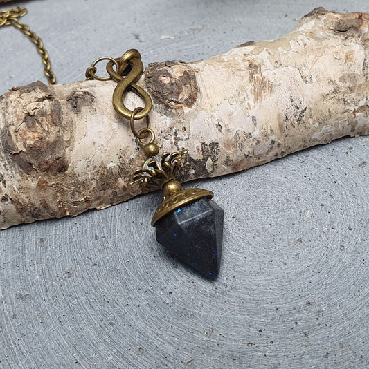 Mini Pendel Pendulum mit Infinity, Universe Blau